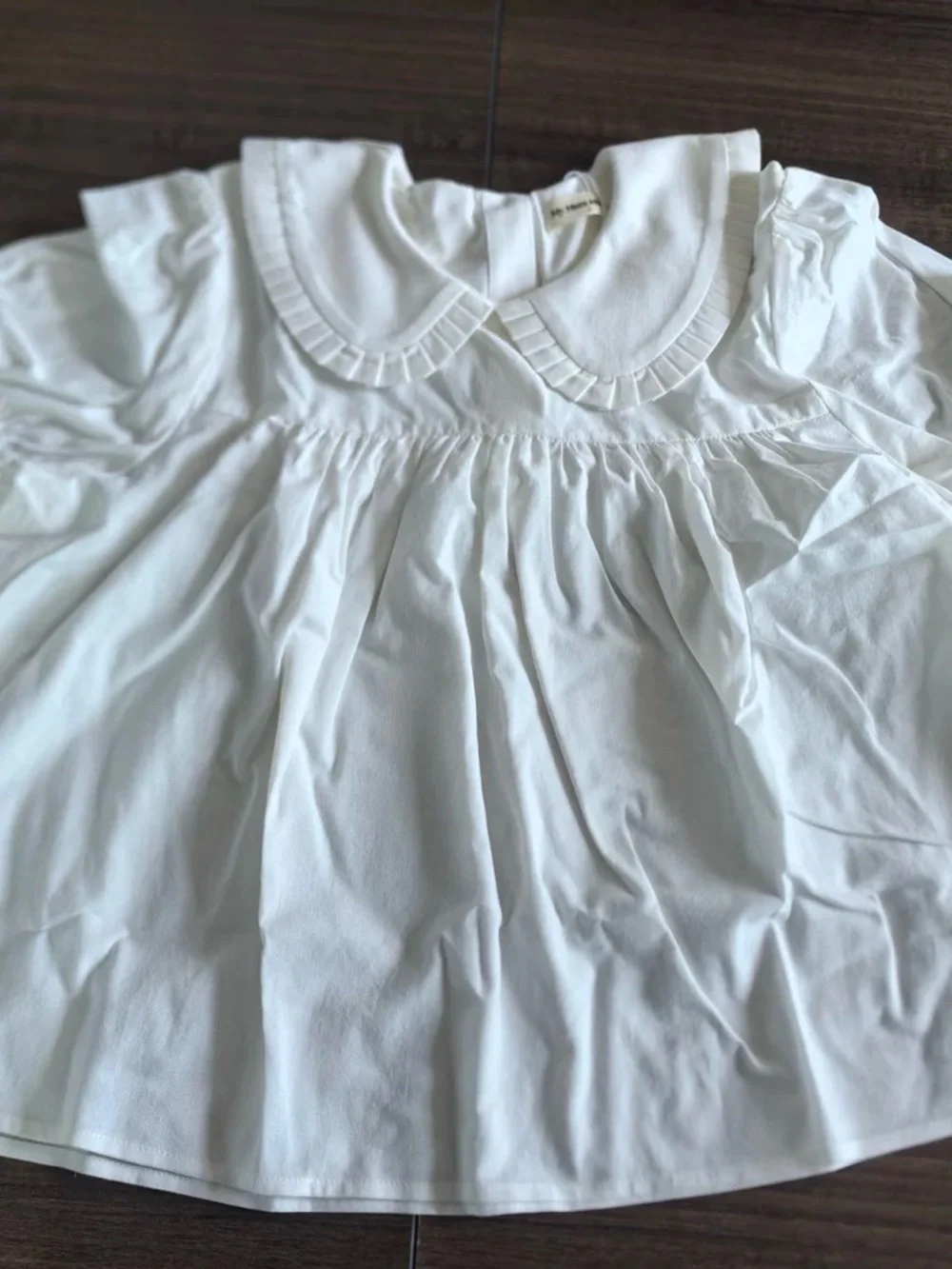 MY MUM MADE IT Babydoll Top - White Cotton - Picture 5 of 8